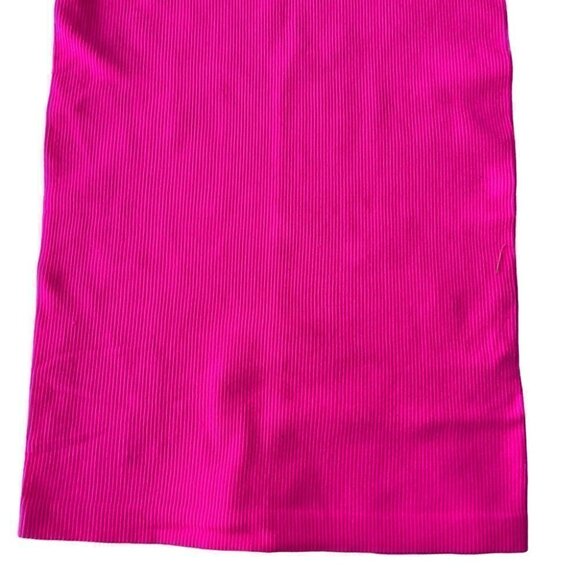 Hot Pink  Stretchable Ribbed Tank Top - Picture 3 of 9
